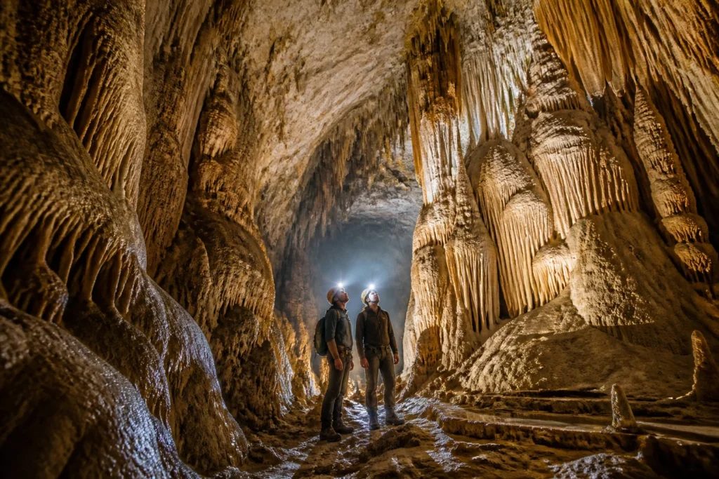 Exploration dune grotte millenaire en gironde