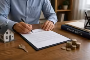 Signature dun contrat de location