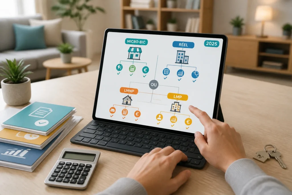 Infographie fiscale sur tablette pour 2025