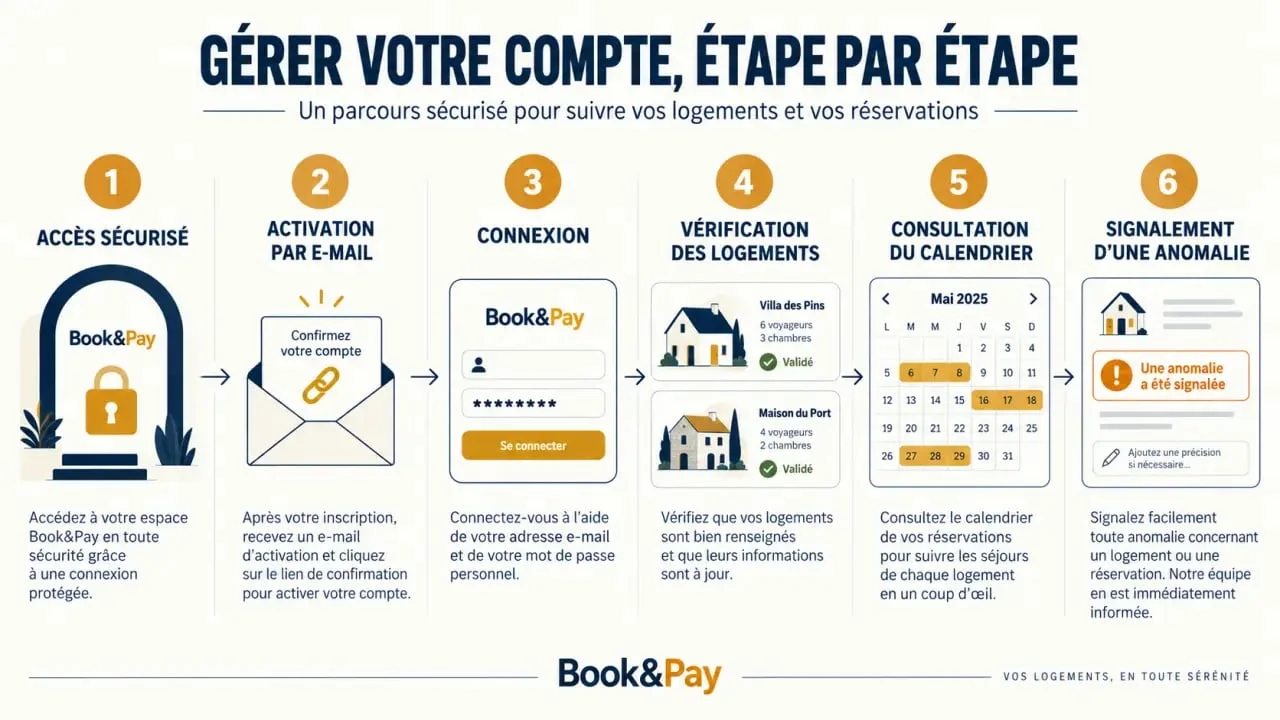 Book and Pay Mon Compte : étapes d’activation et de vérification de l’espace client